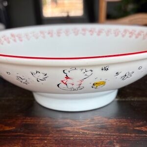 Disney White and Red Bowl with Winnie the Pooh Design